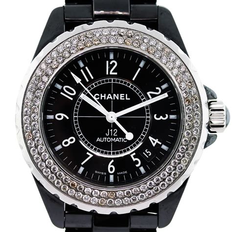 chanel watch black diamonds.